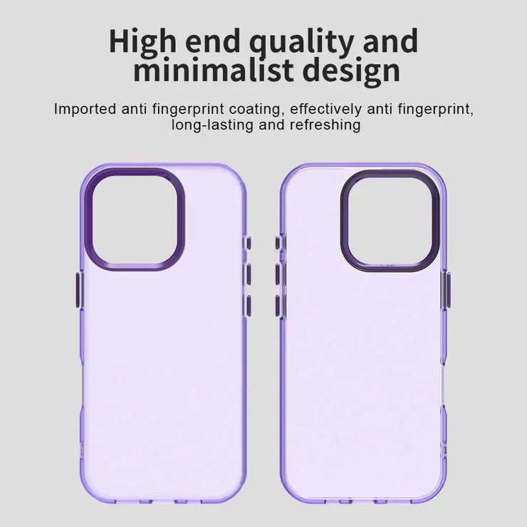 iPhone 16 Pro Max -kotelo PC+TPU+PET Mattapintainen Putoamissuoja Takakuori - Violetti