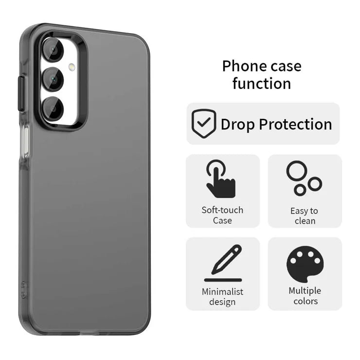 Samsung Galaxy A35 5G Cover PC+TPU+PET Mat Anti-Drop Telefonbagcover - Sort