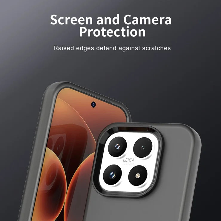 Xiaomi 17 Case PC + TPU + PET Matte Anti-Drop Phone Back Cover - Black