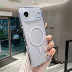 iPhone Air Magnetic Clear Case PC + TPU Hybrid Phone Cover Compatible with MagSafe