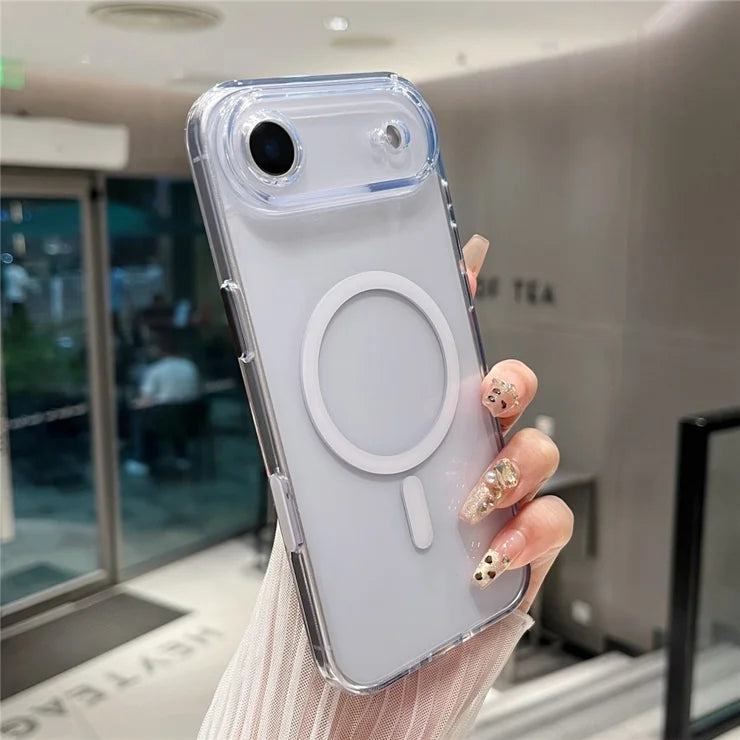 iPhone Air Magnetic Clear Case PC +TPU Hybrid Phone Cover Kompatibel med MagSafe