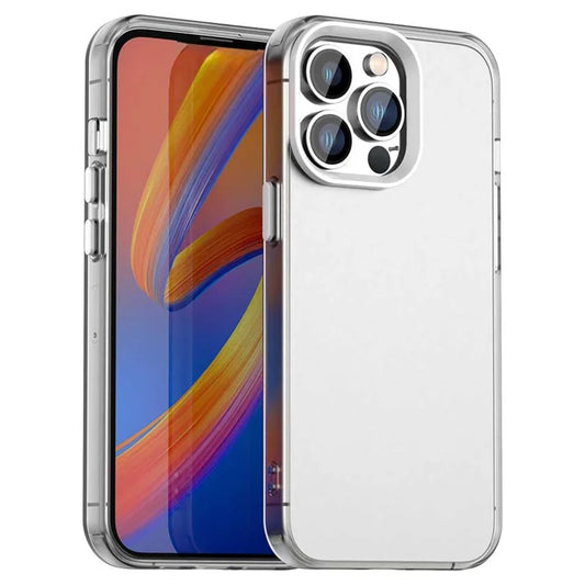 iPhone 14 Pro etui PC+TPU+PET Mat Anti-dråbe Telefon Bagside Cover - Hvid
