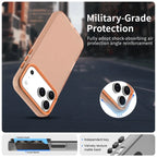 iPhone 17 Pro Max Case PC + TPU + PET Matte Anti-Drop Phone Back Cover - Orange