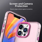 iPhone 13 Pro Max Case PC+TPU+PET Matte Anti-Drop Phone Back Cover - Pink