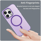 Magnetic Case for iPhone 14 Pro Max Compatible with MagSafe Translucent Matte Back Cover - Dark Purple