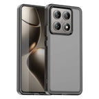 Xiaomi 14T Pro Case PC+TPU+PET Matte Anti-Drop Phone Back Cover - Black