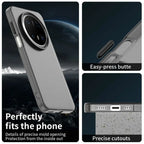 Huawei Mate 70 Pro / 70 Pro+ Case PC+TPU+PET Matte Anti-Drop Phone Back Cover - Black