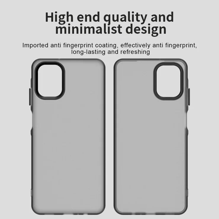 Samsung Galaxy A06 5G Case PC + TPU + PET Matte Anti-Drop Phone Back Cover - Black