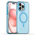 iPhone 15 Pro Max Translucent Case Magnetic Phone Cover Compatible with MagSafe - Blue