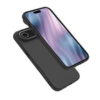 For iPhone Air Case Soft Matte Back TPU Black Phone Cover, Large Cutout