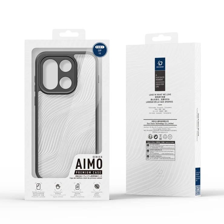 DUX DUCIS For OnePlus 15 5G Case Aimo Series TPU+PC Matte Drop-proof Phone Cover (REACH Certification) - Black