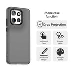 Matte Case For Motorola Edge 60 Neo 5G / 50 Neo 5G / S50 5G / ThinkPhone 25 5G PC+TPU+PET Anti-Drop Phone Back Cover - Black