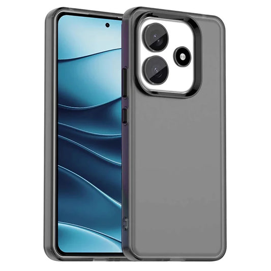 Xiaomi Redmi Note 14 4G (164.84mm) kuoret, PC + TPU + PET mattapintainen pudotuksenkestävä takakuori - musta