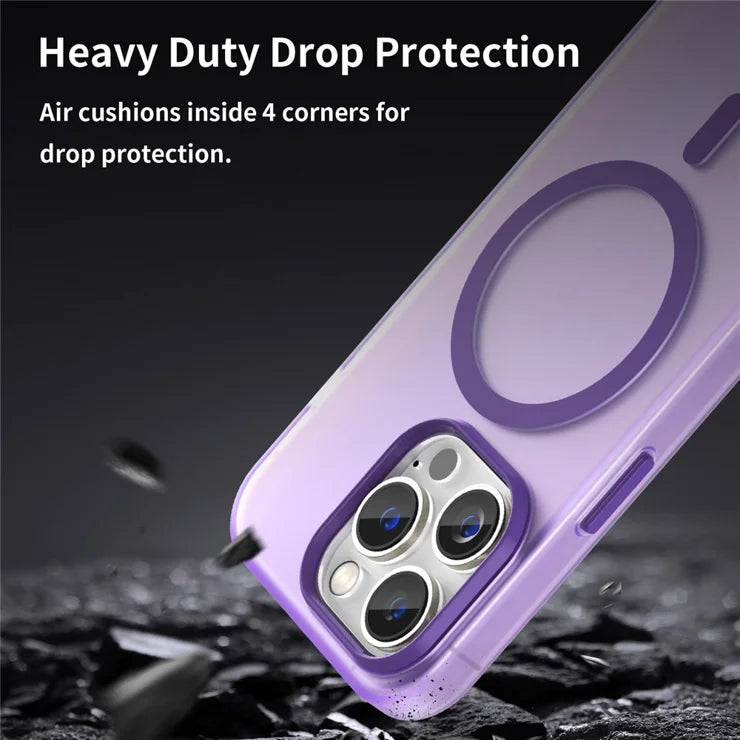 Magnetic Case for iPhone 14 Pro Max Compatible with MagSafe Translucent Matte Back Cover - Dark Purple