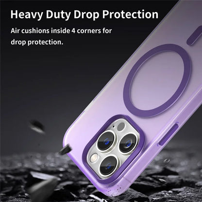 Magnetic Case for iPhone 14 Pro Max Compatible with MagSafe Translucent Matte Back Cover - Dark Purple