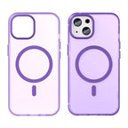 iPhone 14 Translucent Phone Case Matte Design Compatible with MagSafe Wireless Charging - Dark Purple