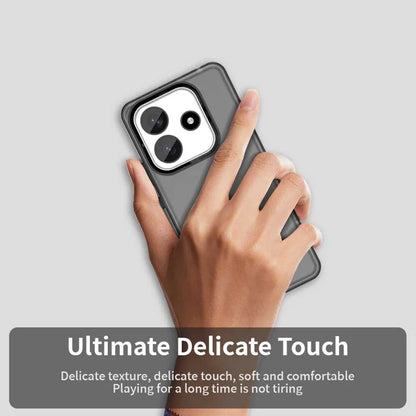 Xiaomi Redmi Note 14 5G Case PC+TPU+PET Matte Anti-Drop Phone Back Cover - Black