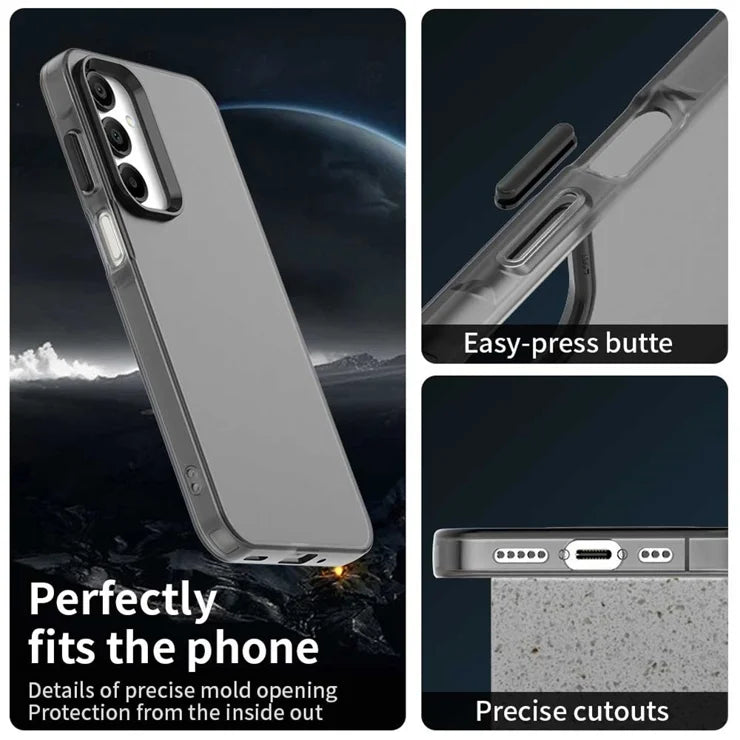 Samsung Galaxy A36 5G / A56 5G Cover PC+TPU+PET Mat Anti-drop Telefon Bagcover - Sort