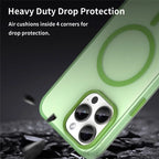 iPhone 15 Pro Max Translucent Case Magnetic Phone Cover Compatible with MagSafe - Fluorescent Green