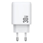 AMORUS PD 30W Type-C + QC 18W USB-A Dual Port GaN Power Adapter Fast Charging Wall Charger for Phone Tablet - EU Plug