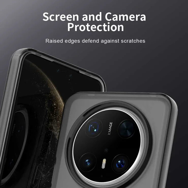 Huawei Mate 70 Pro / 70 Pro+ Cover PC+TPU+PET Mat Anti-Drop Telefon Bagcover - Sort